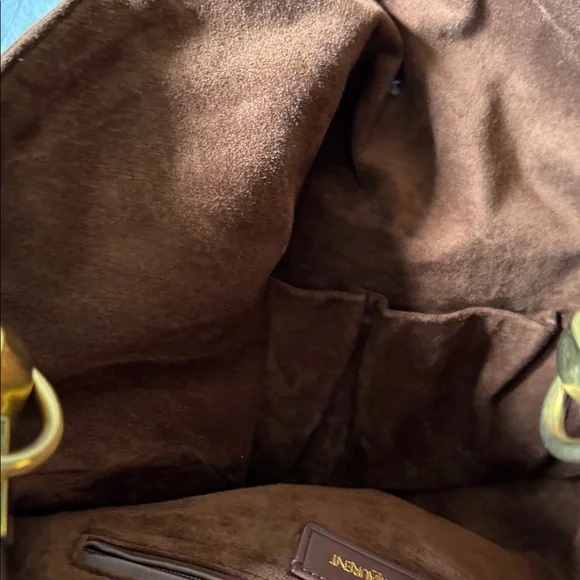 Yves Saint Laurent Roady Natural Raffia Woven Brown Leather Large Hobo bag - Picture 7 of 13